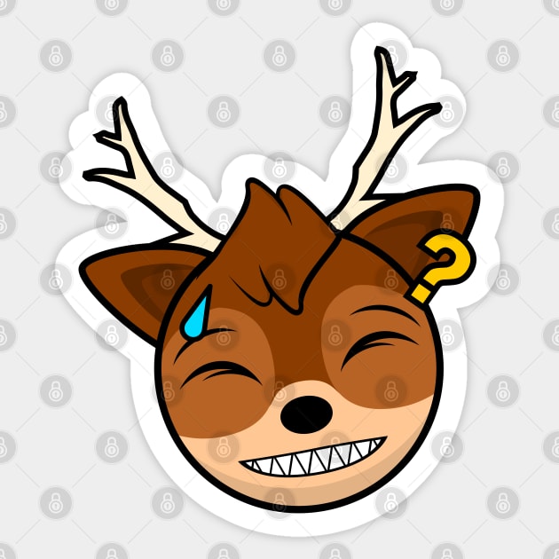 Confused Reindeer Ecstatica Sticker by MOULE